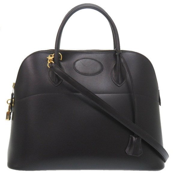 Hermès Bolide 35 Box Calf Black Handbag with C Stamp 1657 HERMES - Picture 1 of 11
